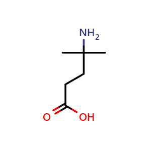 Chemical structure of 4-Amino-4-methylpentanoic acid , CAS 3235-46-9, AChemBlock X199800