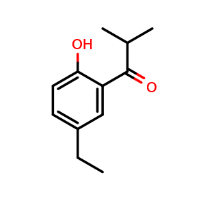 Chemical structure of 1-(5-Ethyl-2-hydroxyphenyl)-2-methylpropan-1-one , CAS 847344-76-7, AChemBlock X199807