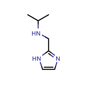 Chemical structure of n-((1h-Imidazol-2-yl)methyl)propan-2-amine , CAS 543744-64-5, AChemBlock X199819