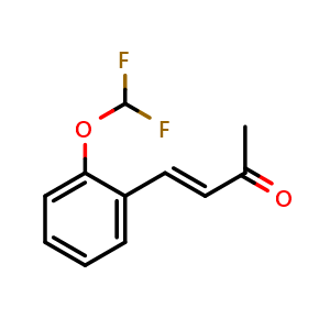 Chemical structure of 4-(2-(Difluoromethoxy)phenyl)but-3-en-2-one , CAS 1344841-29-7, AChemBlock X199824