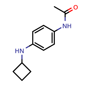 Chemical structure of n-(4-(Cyclobutylamino)phenyl)acetamide , CAS 1247410-50-9, AChemBlock X199844