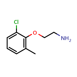Chemical structure of 2-(2-Chloro-6-methylphenoxy)ethan-1-amine , CAS 26646-31-1, AChemBlock X199855