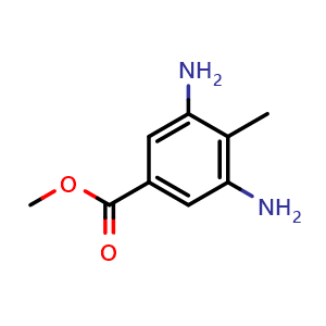 Chemical structure of Methyl 3,5-diamino-4-methylbenzoate , CAS 41574-91-8, AChemBlock X199859
