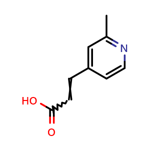 Chemical structure of 3-(2-Methylpyridin-4-yl)acrylic acid , CAS 78892-96-3, AChemBlock X199869