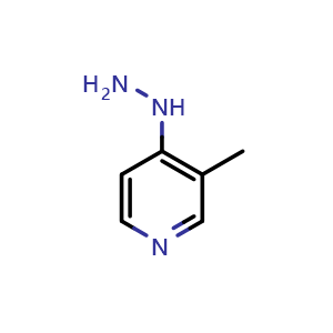 Chemical structure of 4-Hydrazinyl-3-methylpyridine , CAS 114913-51-8, AChemBlock X199879