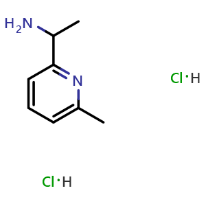 Chemical structure of 1-(6-Methylpyridin-2-yl)ethan-1-amine dihydrochloride , CAS 1187930-38-6, AChemBlock X199880