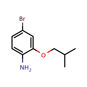 Chemical structure of 4-Bromo-2-isobutoxyaniline , CAS 1490694-65-9, AChemBlock X199894