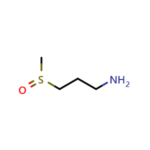 Chemical structure of 3-(Methylsulfinyl)propan-1-amine , CAS 196200-06-3, AChemBlock X199912
