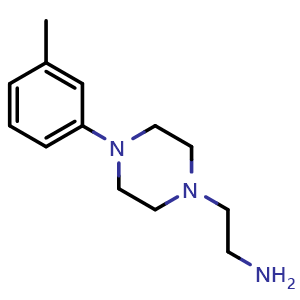 Chemical structure of 2-(4-(M-tolyl)piperazin-1-yl)ethan-1-amine , CAS 21103-27-5, AChemBlock X199913