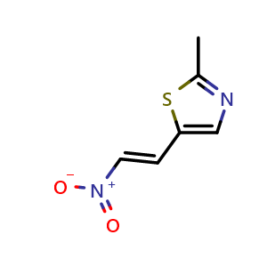 Chemical structure of (E)-2-Methyl-5-(2-nitrovinyl)thiazole , CAS 1562586-99-5, AChemBlock X199918