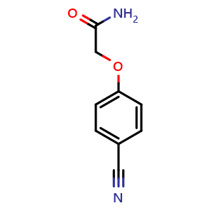 Chemical structure of 2-(4-Cyanophenoxy)acetamide , CAS 189329-83-7, AChemBlock X199949