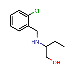 Chemical structure of 2-((2-Chlorobenzyl)amino)butan-1-ol , CAS 893583-48-7, AChemBlock X199957