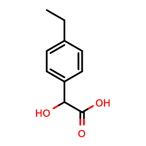 Chemical structure of 2-(4-Ethylphenyl)-2-hydroxyacetic acid , CAS 10408-52-3, AChemBlock X199961