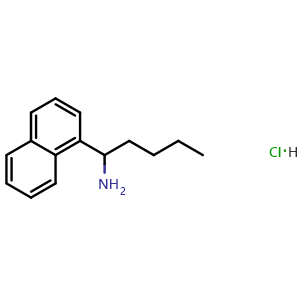 Chemical structure of 1-(Naphthalen-1-yl)pentan-1-amine hydrochloride , CAS 39110-83-3, AChemBlock X199964