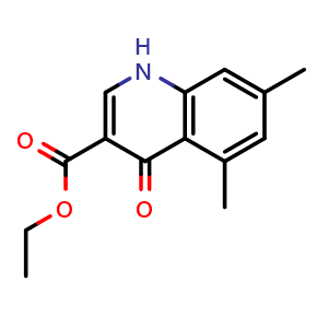 Chemical structure of Ethyl 5,7-dimethyl-4-oxo-1,4-dihydroquinoline-3-carboxylate , CAS 93514-84-2, AChemBlock X199979
