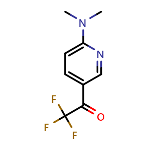 Chemical structure of 1-(6-(Dimethylamino)pyridin-3-yl)-2,2,2-trifluoroethan-1-one , CAS 230305-78-9, AChemBlock X199995