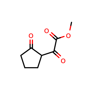 Chemical structure of Methyl 2-oxo-2-(2-oxocyclopentyl)acetate , CAS 63053-54-3, AChemBlock X200006