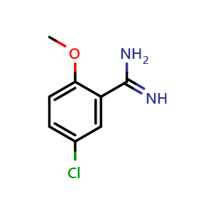 Chemical structure of 5-Chloro-2-methoxybenzimidamide , CAS 164670-74-0, AChemBlock X200022