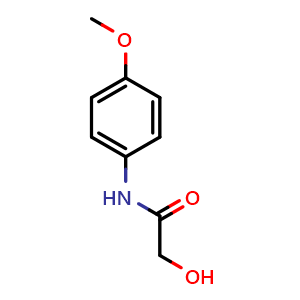 Chemical structure of 2-Hydroxy-n-(4-methoxyphenyl)acetamide , CAS 54704-26-6, AChemBlock X200033