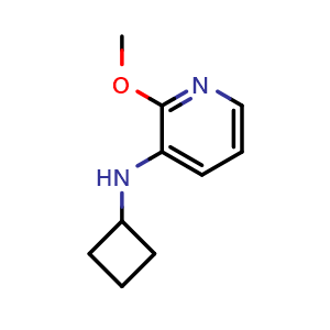 Chemical structure of n-Cyclobutyl-2-methoxypyridin-3-amine , CAS 1250035-07-4, AChemBlock X200038