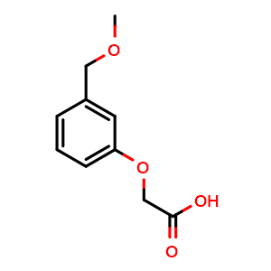 Chemical structure of 2-(3-(Methoxymethyl)phenoxy)acetic acid , CAS 1339548-62-7, AChemBlock X200039