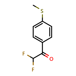 Chemical structure of 2,2-Difluoro-1-(4-(methylthio)phenyl)ethan-1-one , CAS 81170-29-8, AChemBlock X200041