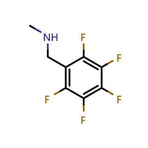 Chemical structure of n-Methyl-1-(perfluorophenyl)methanamine , CAS 1156113-49-3, AChemBlock X200047