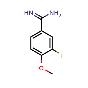 Chemical structure of 3-Fluoro-4-methoxybenzimidamide , CAS 750536-63-1, AChemBlock X200063
