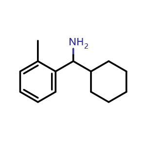Chemical structure of Cyclohexyl(o-tolyl)methanamine , CAS 1183156-61-7, AChemBlock X200068