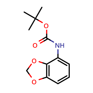 Chemical structure of Tert-butyl n-(1,3-dioxaindan-4-yl)carbamate , CAS 111081-10-8, AChemBlock X200112