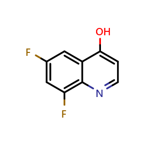 Chemical structure of 6,8-Difluoroquinolin-4-ol , CAS 243448-16-0, AChemBlock X200124