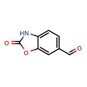 Chemical structure of 2-Oxo-2,3-dihydro-1,3-benzoxazole-6-carbaldehyde , CAS 54903-15-0, AChemBlock X200128