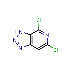 Chemical structure of 4,6-Dichloro-3H-[1,2,3]triazolo[4,5-c]pyridine , CAS 501358-54-9, AChemBlock X200146