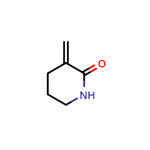 Chemical structure of 3-Methylenepiperidin-2-one , CAS 68074-14-6, AChemBlock X200172