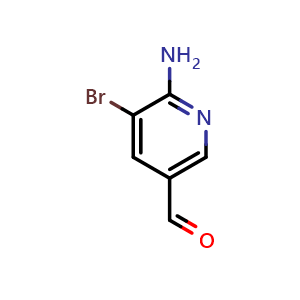 Chemical structure of 6-Amino-5-bromonicotinaldehyde , CAS 1027785-21-2, AChemBlock X200173