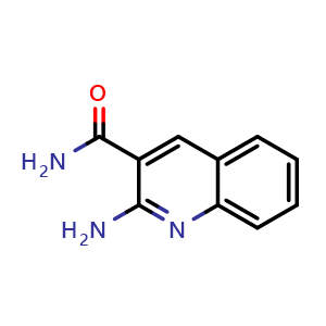 Chemical structure of 2-Amino-3-quinolinecarboxamide , CAS 31407-28-0, AChemBlock X200177