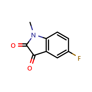 Chemical structure of 5-Fluoro-1-methylindoline-2,3-dione , CAS 773-91-1, AChemBlock X200178