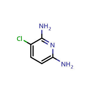 Chemical structure of 3-Chloro-2,6-pyridinediamine , CAS 54903-85-4, AChemBlock X200192