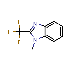 Chemical structure of 1-Methyl-2-(trifluoromethyl)-1H-benzo[d]imidazole , CAS 384-46-3, AChemBlock X200195