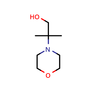 Chemical structure of 2-Methyl-2-morpholinopropan-1-ol , CAS 858197-58-7, AChemBlock X200216