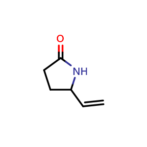 Chemical structure of 5-Vinylpyrrolidin-2-one , CAS 7529-16-0, AChemBlock X200218