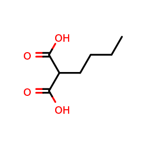 Chemical structure of 2-Butylmalonic acid , CAS 534-59-8, AChemBlock X200220