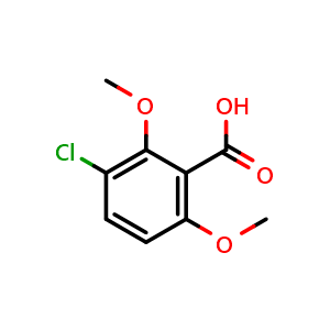 Chemical structure of 3-Chloro-2,6-dimethoxybenzoic acid , CAS 36335-47-4, AChemBlock X200221