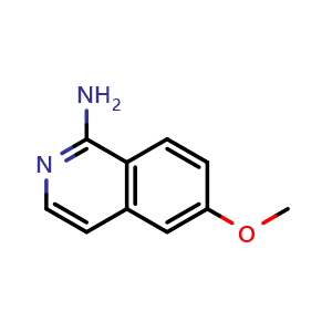 Chemical structure of 6-Methoxyisoquinolin-1-amine , CAS 266690-48-6, AChemBlock X200229