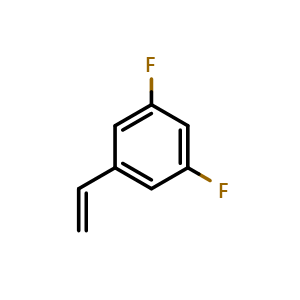 Chemical structure of 1,3-Difluoro-5-vinylbenzene , CAS 182132-57-6, AChemBlock X200232