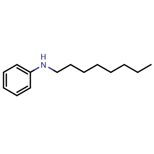 Chemical structure of N-octylaniline , CAS 3007-71-4, AChemBlock X200244