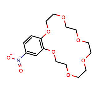 Chemical structure of 4-Nitrobenzo-18-crown-6 , CAS 53408-96-1, AChemBlock X200264