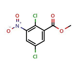 Chemical structure of Methyl 2,5-dichloro-3-nitrobenzoate , CAS 34408-25-8, AChemBlock X200266