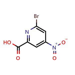 Chemical structure of 6-Bromo-4-nitropicolinic acid , CAS 231287-89-1, AChemBlock X200271