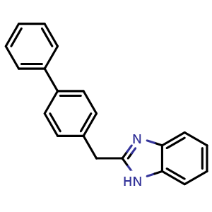 Chemical structure of 2-([1,1'-Biphenyl]-4-ylmethyl)-1H-benzo[d]imidazole , CAS 68321-03-9, AChemBlock X200287